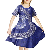 Tupou College Toloa Kid Short Sleeve Dress Ngatu Tapa Mix Style