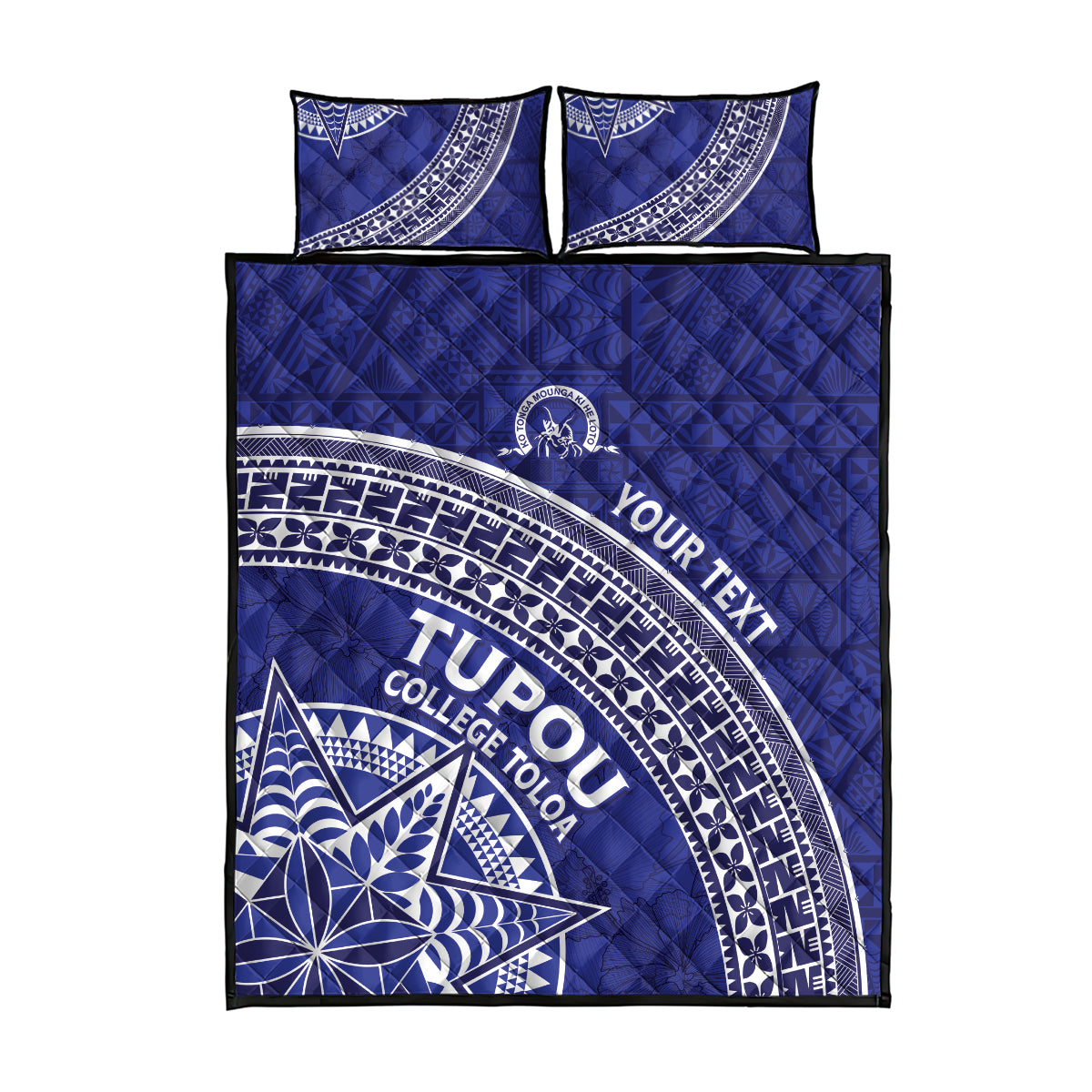 Tupou College Toloa Quilt Bed Set Ngatu Tapa Mix Style