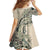 Aloha Hawaii Tapa Family Matching Off The Shoulder Long Sleeve Dress and Hawaiian Shirt Summer Green Hawaiian Ipu - Polynesian Pride