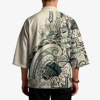 Aloha Hawaii Tapa Kimono Summer Green Hawaiian Ipu LT7 - Polynesian Pride