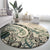 Aloha Hawaii Tapa Round Carpet Summer Green Hawaiian Ipu - Polynesian Pride