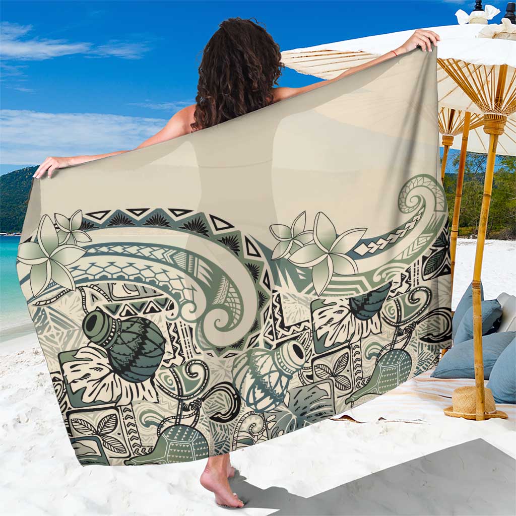 Aloha Hawaii Tapa Sarong Summer Green Hawaiian Ipu - Polynesian Pride