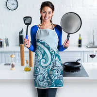 Aloha Hawaii Tapa Apron Cool Turquoise Hawaiian Ipu - Polynesian Pride