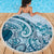 Aloha Hawaii Tapa Beach Blanket Cool Turquoise Hawaiian Ipu - Polynesian Pride