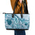 Aloha Hawaii Tapa Leather Tote Bag Cool Turquoise Hawaiian Ipu - Polynesian Pride