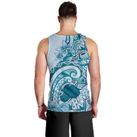 Aloha Hawaii Tapa Men Tank Top Cool Turquoise Hawaiian Ipu LT7 - Polynesian Pride