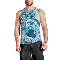 Aloha Hawaii Tapa Men Tank Top Cool Turquoise Hawaiian Ipu LT7 - Polynesian Pride