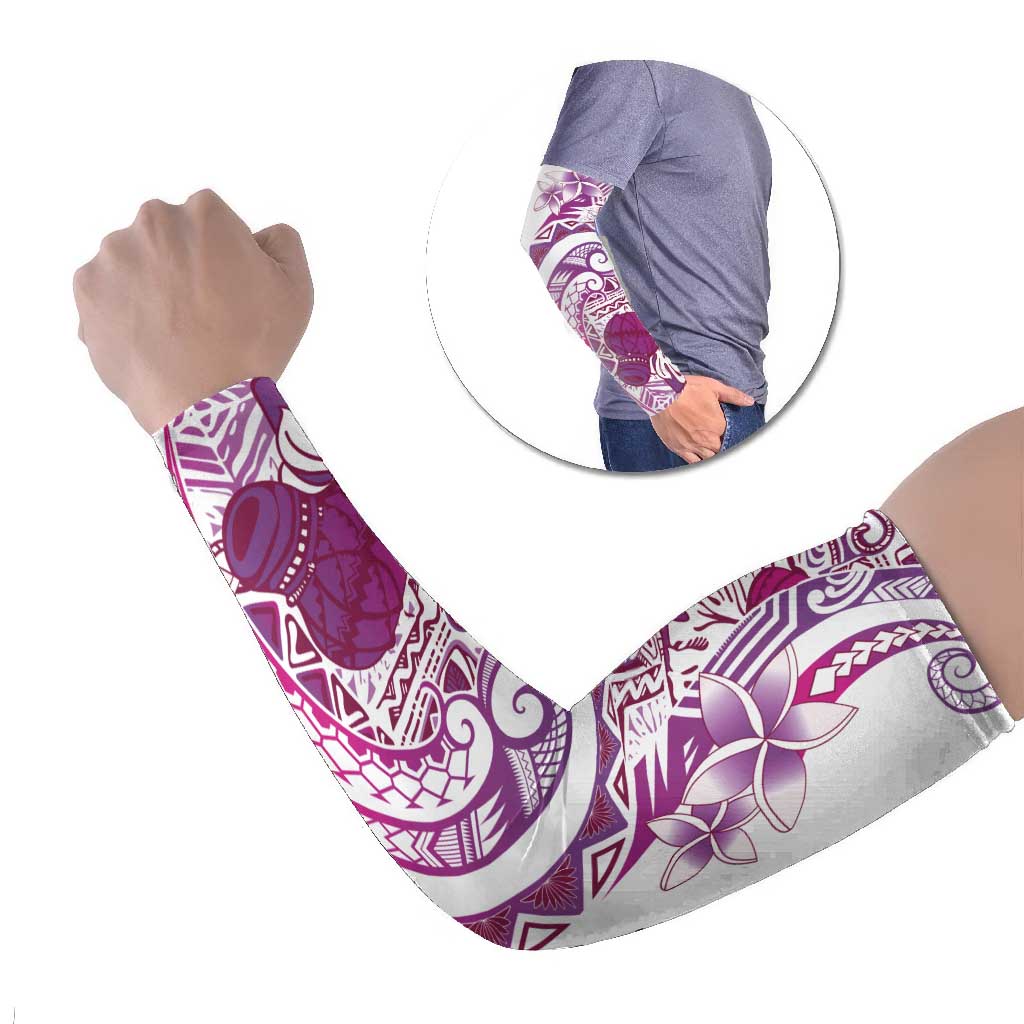 Aloha Hawaii Tapa Arm Sleeves Vibrant Fuchsia Hawaiian Ipu LT7 Set of 2 Fuchsia - Polynesian Pride