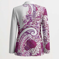Aloha Hawaii Tapa Blazer Vibrant Fuchsia Hawaiian Ipu - Polynesian Pride