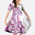 Aloha Hawaii Tapa Family Matching Off The Shoulder Long Sleeve Dress and Hawaiian Shirt Vibrant Fuchsia Hawaiian Ipu - Polynesian Pride