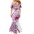 Aloha Hawaii Tapa Mermaid Dress Vibrant Fuchsia Hawaiian Ipu - Polynesian Pride