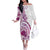 Aloha Hawaii Tapa Off The Shoulder Long Sleeve Dress Vibrant Fuchsia Hawaiian Ipu - Polynesian Pride