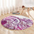 Aloha Hawaii Tapa Round Carpet Vibrant Fuchsia Hawaiian Ipu - Polynesian Pride