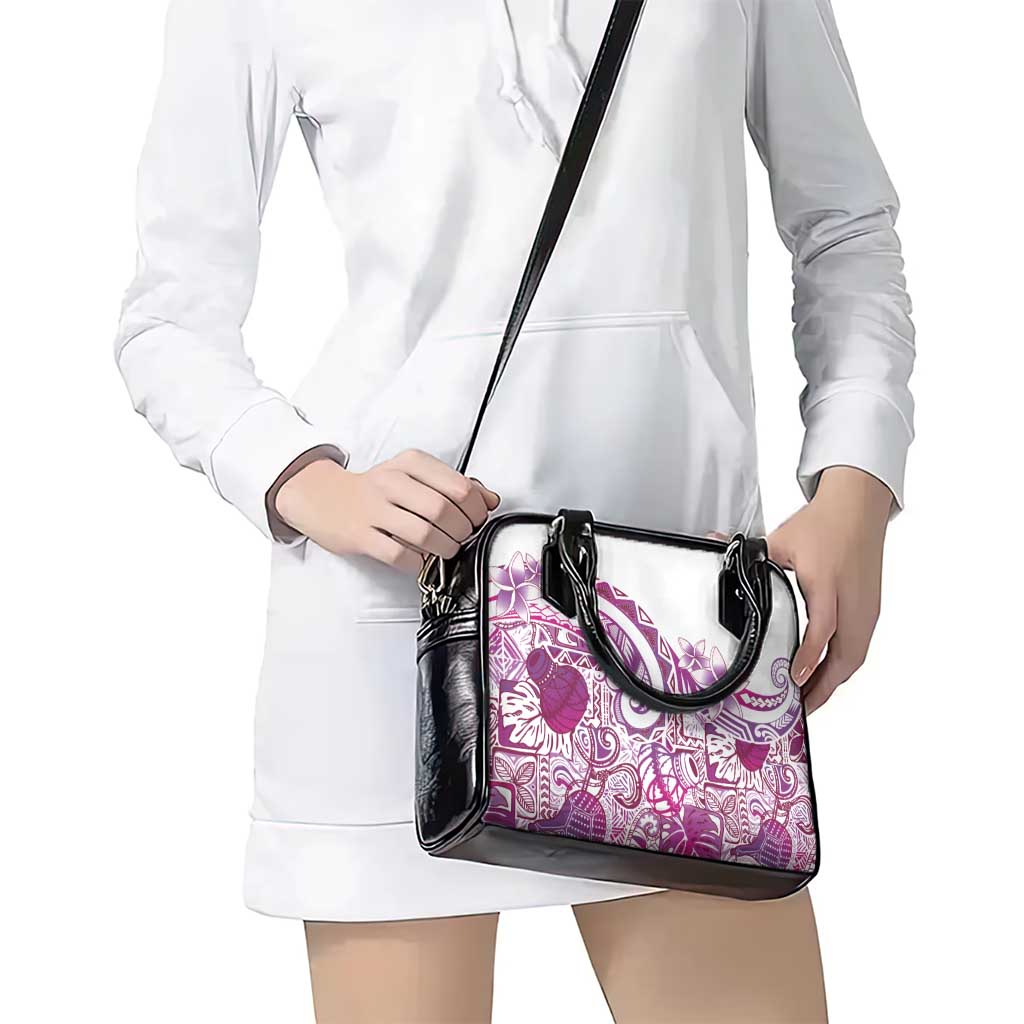 Aloha Hawaii Tapa Shoulder Handbag Vibrant Fuchsia Hawaiian Ipu - Polynesian Pride