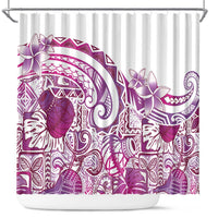 Aloha Hawaii Tapa Shower Curtain Vibrant Fuchsia Hawaiian Ipu LT7 Fuchsia - Polynesian Pride