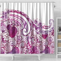 Aloha Hawaii Tapa Shower Curtain Vibrant Fuchsia Hawaiian Ipu LT7 - Polynesian Pride
