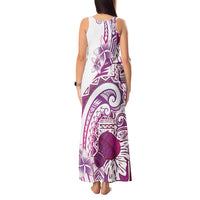 Aloha Hawaii Tapa Tank Maxi Dress Vibrant Fuchsia Hawaiian Ipu LT7 - Polynesian Pride