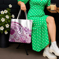 Aloha Hawaii Tapa Tote Bag Vibrant Fuchsia Hawaiian Ipu - Polynesian Pride
