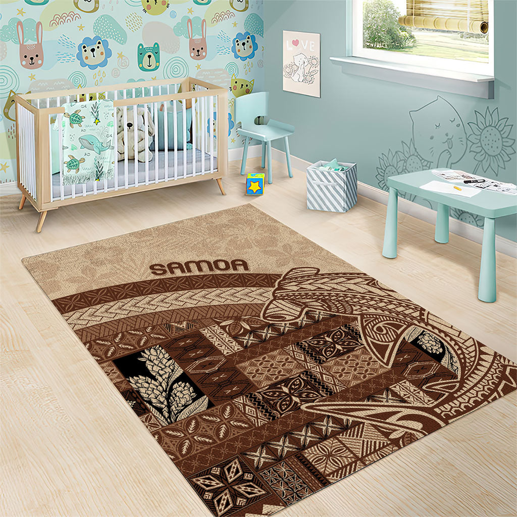Samoa Mamanu Siapo Mocha Area Rug Tatau Malie