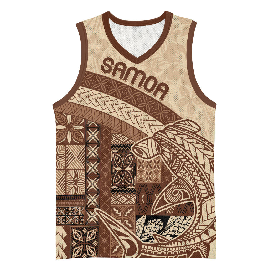 Samoa Mamanu Siapo Mocha Basketball Jersey Tatau Malie