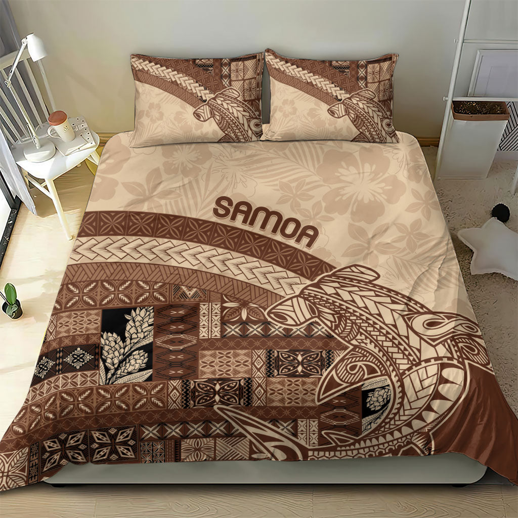 Samoa Mamanu Siapo Mocha Bedding Set Tatau Malie