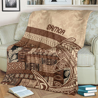 Samoa Mamanu Siapo Mocha Blanket Tatau Malie