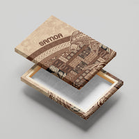 Samoa Mamanu Siapo Mocha Canvas Wall Art Tatau Malie