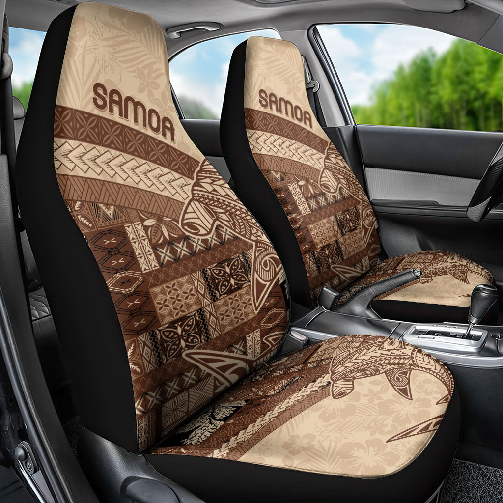 Samoa Mamanu Siapo Mocha Car Seat Cover Tatau Malie