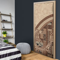 Samoa Mamanu Siapo Mocha Door Cover Tatau Malie