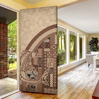 Samoa Mamanu Siapo Mocha Door Cover Tatau Malie