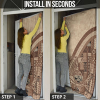 Samoa Mamanu Siapo Mocha Door Cover Tatau Malie