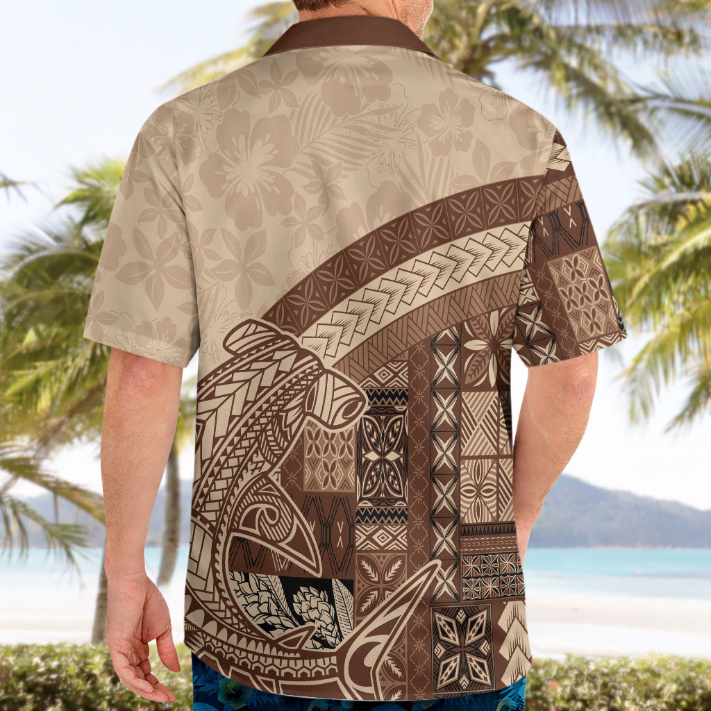 Samoa Mamanu Siapo Mocha Hawaiian Shirt Tatau Malie