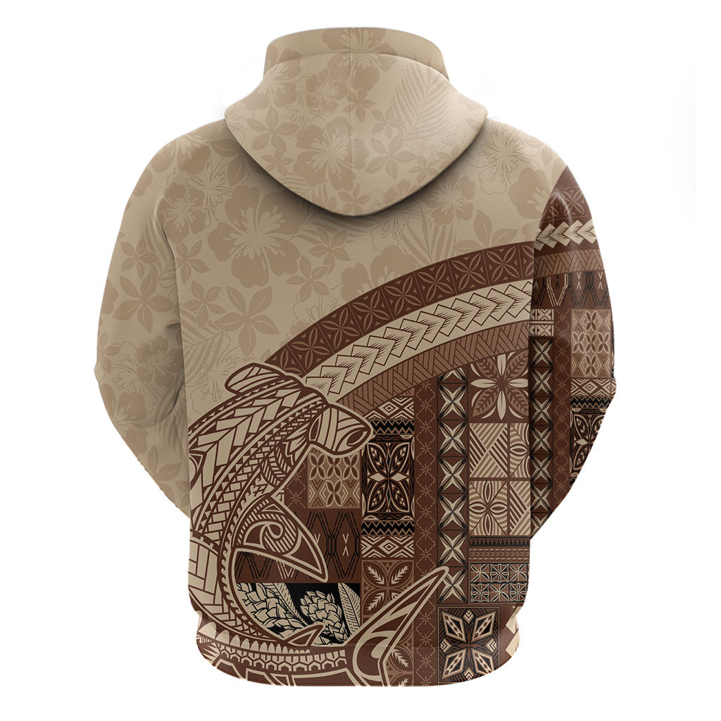 Samoa Mamanu Siapo Mocha Hoodie Tatau Malie