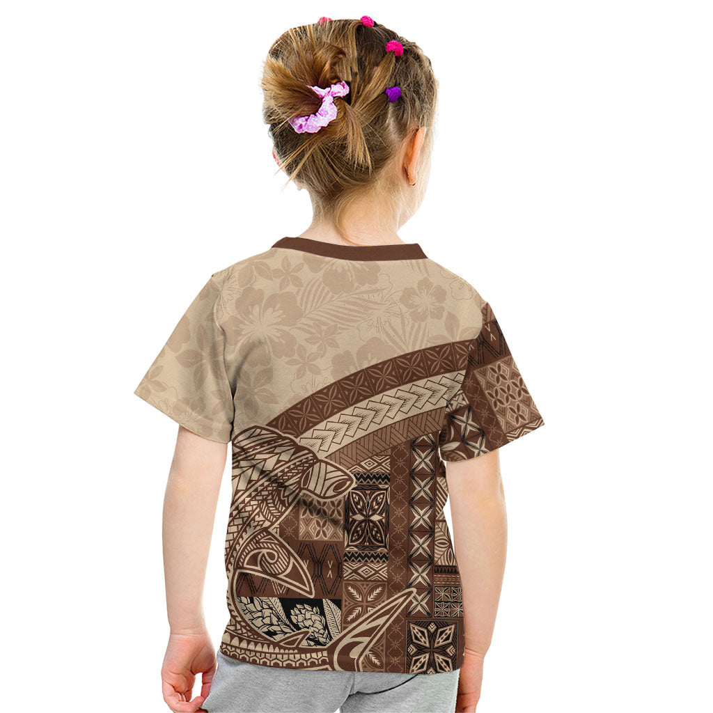 Samoa Mamanu Siapo Mocha Kid T Shirt Tatau Malie