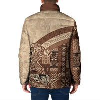 Samoa Mamanu Siapo Mocha Padded Jacket Tatau Malie