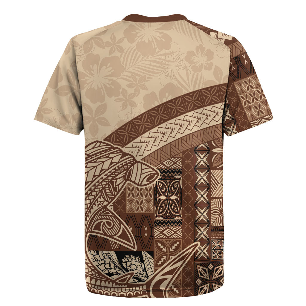 Samoa Mamanu Siapo Mocha Rugby Jersey Tatau Malie