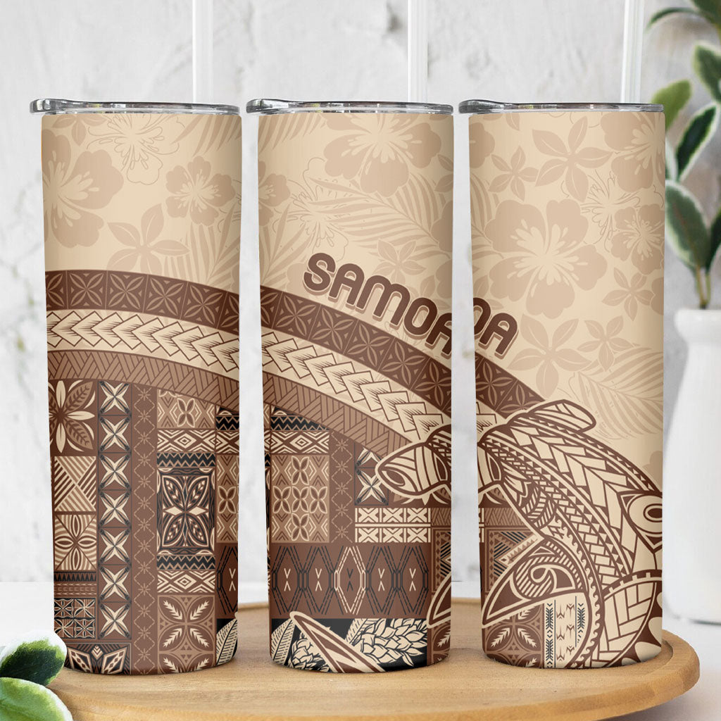 Samoa Mamanu Siapo Mocha Skinny Tumbler Tatau Malie