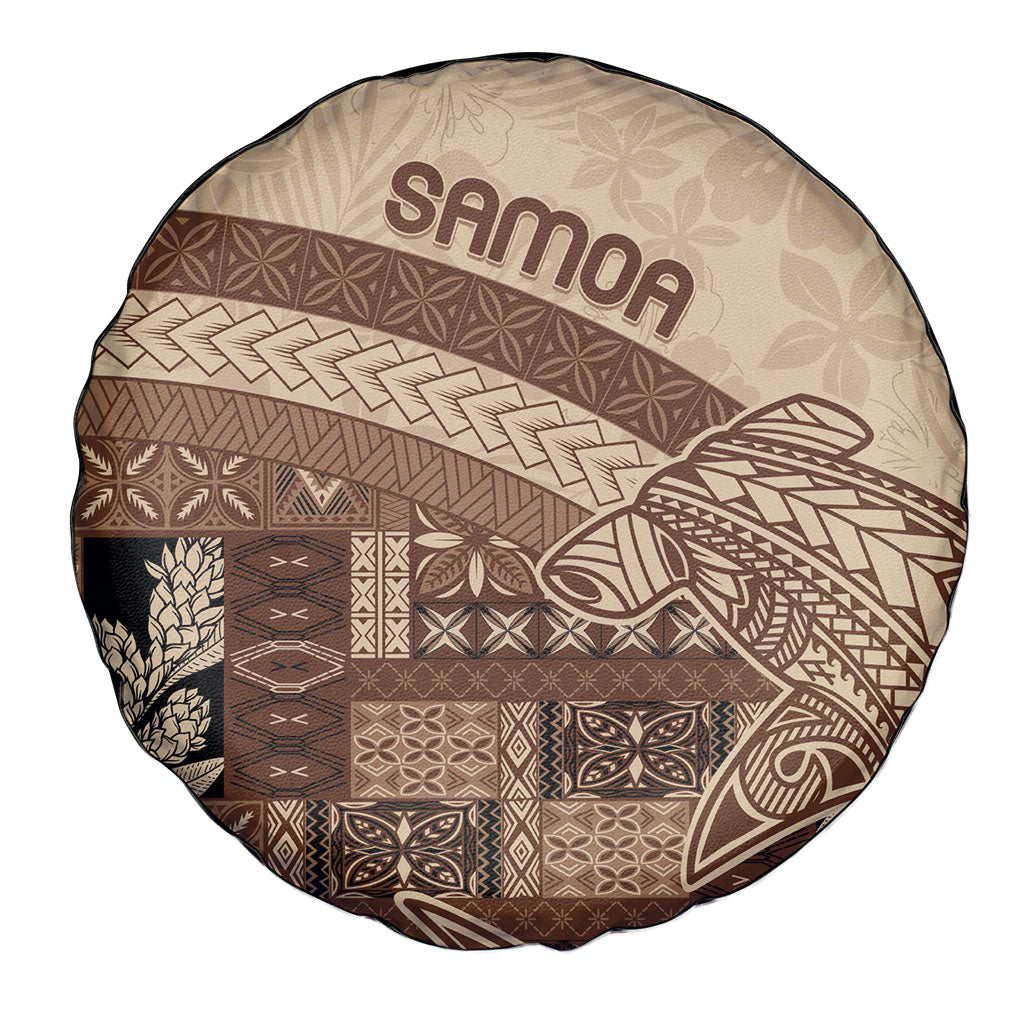 Samoa Mamanu Siapo Mocha Spare Tire Cover Tatau Malie