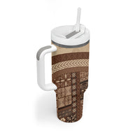 Samoa Mamanu Siapo Mocha Tumbler With Handle Tatau Malie