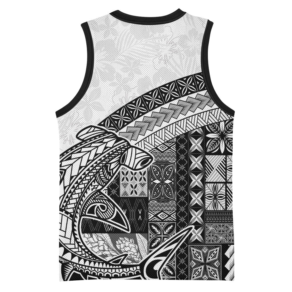 Samoa Mamanu Siapo Classic Black Basketball Jersey Tatau Malie