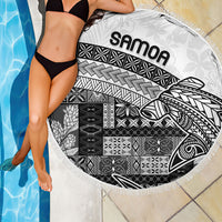 Samoa Mamanu Siapo Classic Black Beach Blanket Tatau Malie