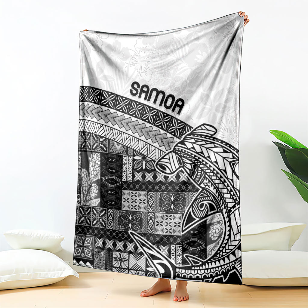 Samoa Mamanu Siapo Classic Black Blanket Tatau Malie