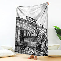 Samoa Mamanu Siapo Classic Black Blanket Tatau Malie