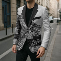 Samoa Mamanu Siapo Classic Black Blazer Tatau Malie