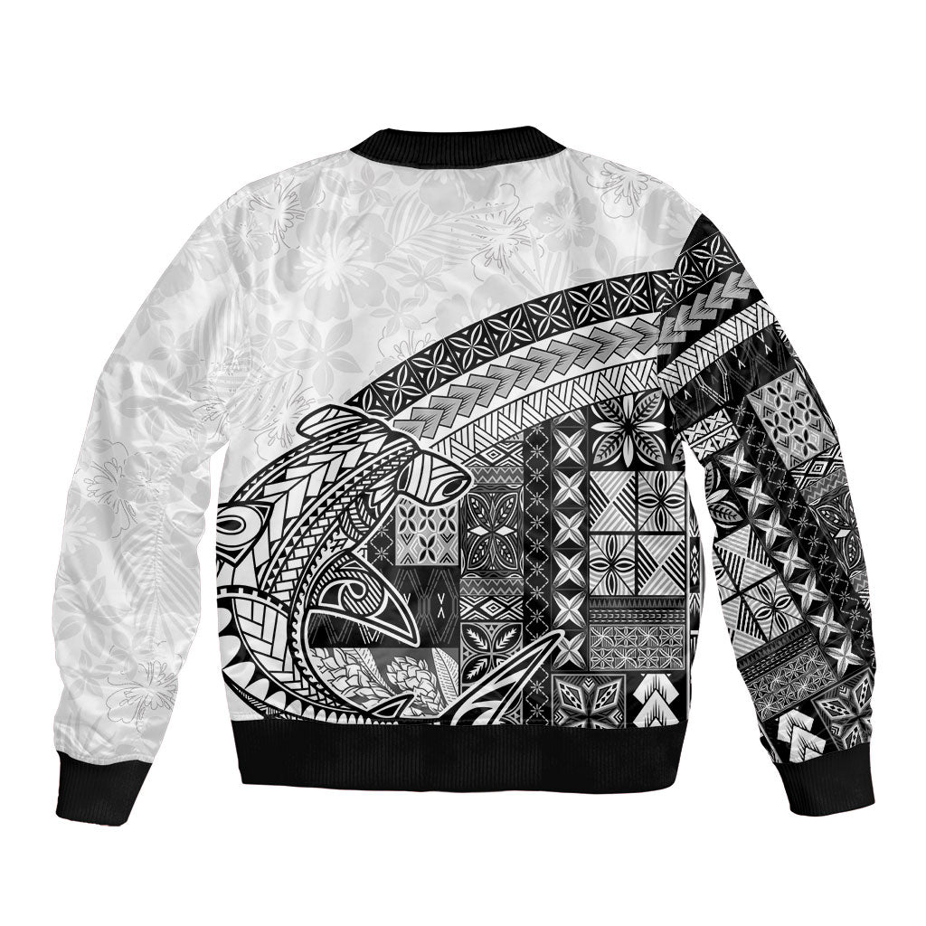 Samoa Mamanu Siapo Classic Black Bomber Jacket Tatau Malie