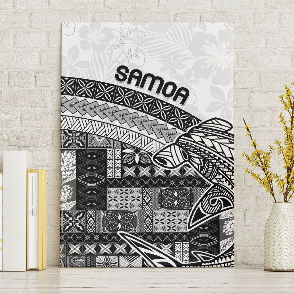 Samoa Mamanu Siapo Classic Black Canvas Wall Art Tatau Malie