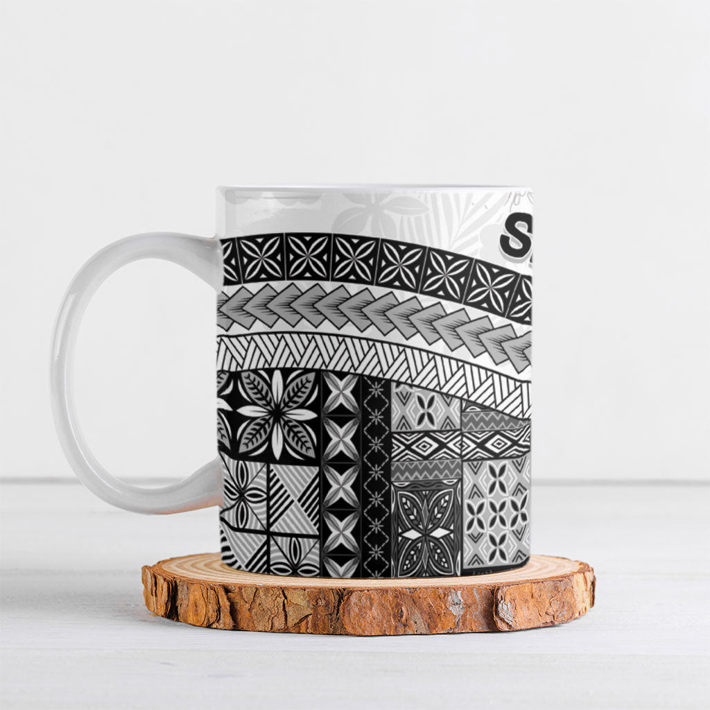 Samoa Mamanu Siapo Classic Black Ceramic Mug Tatau Malie LT7 Black - Polynesian Pride