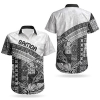 Samoa Mamanu Siapo Classic Black Couples Matching Long Sleeve Bodycon Dress and Hawaiian Shirt Tatau Malie