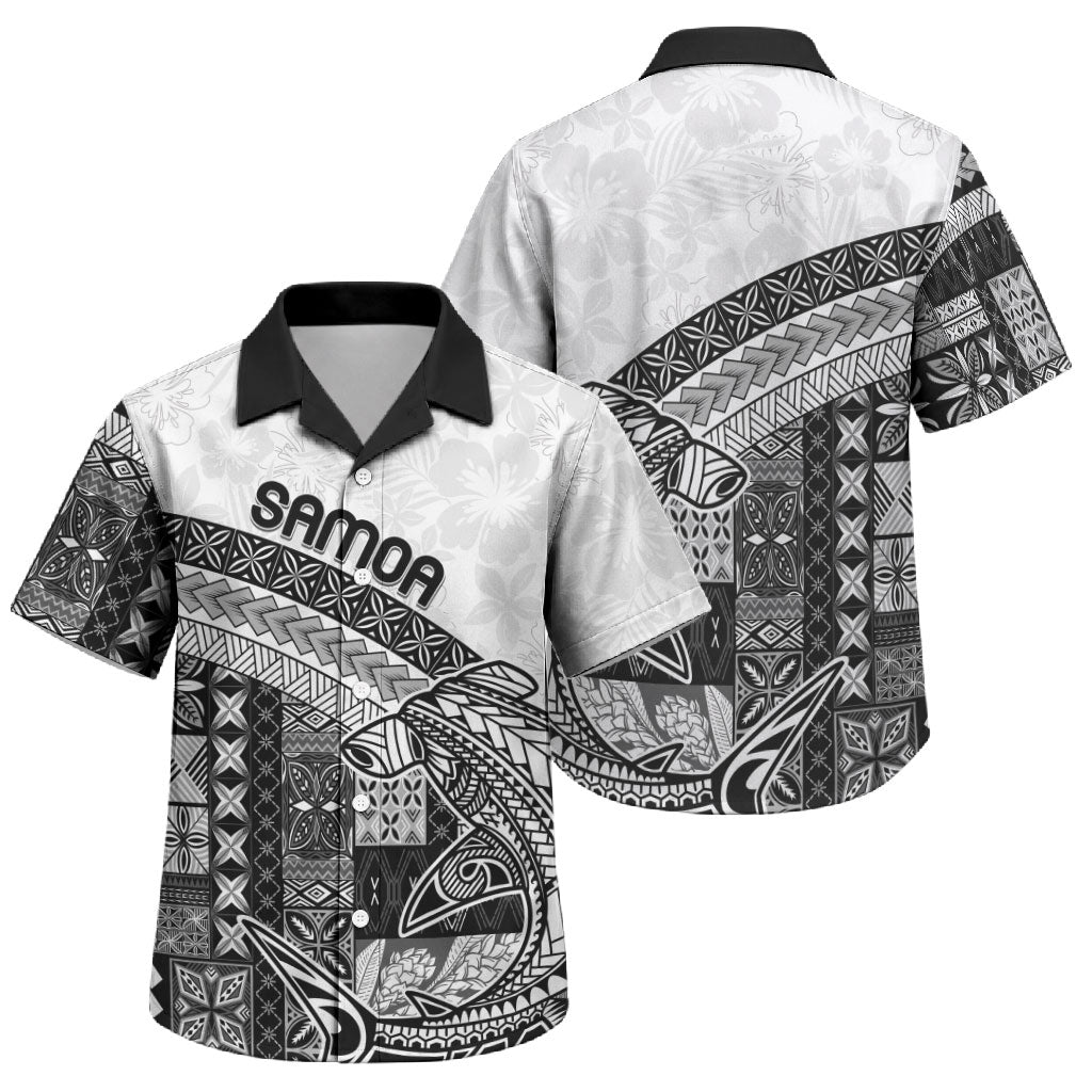 Samoa Mamanu Siapo Classic Black Family Matching Long Sleeve Bodycon Dress and Hawaiian Shirt Tatau Malie