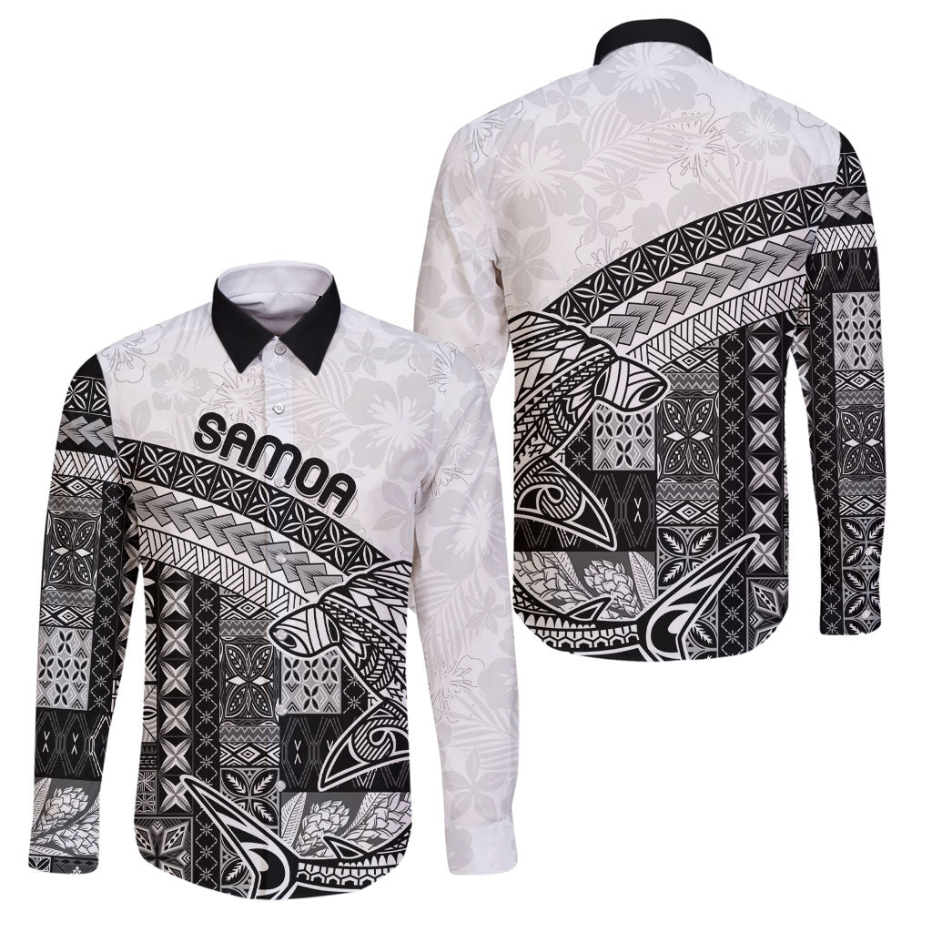 Samoa Mamanu Siapo Classic Black Family Matching Off Shoulder Short Dress and Hawaiian Shirt Tatau Malie